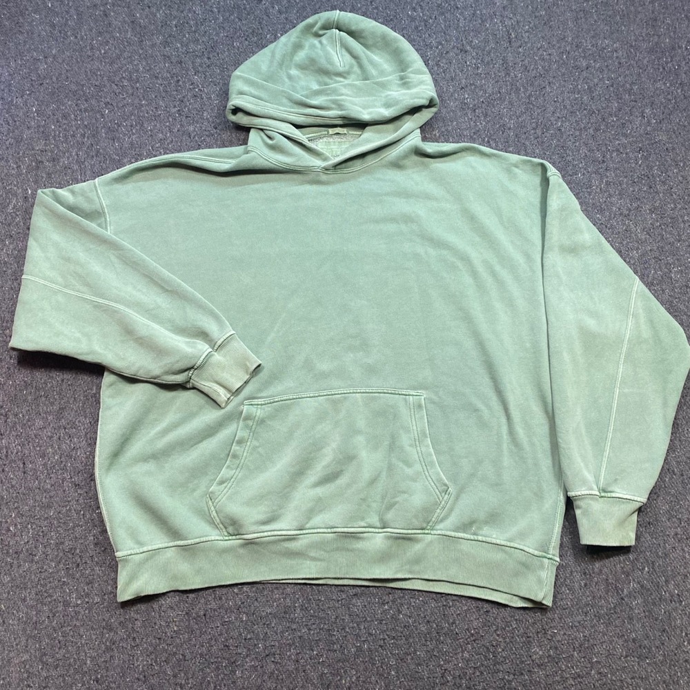 Abercrombie & Fitch Hoodie Sz XL Mens Green Streetwear Oversized Soft Essentials